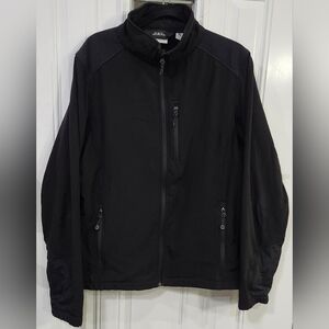 Black Diamond Full Zip Fleece Lined Softshell Black Jacket Men's L